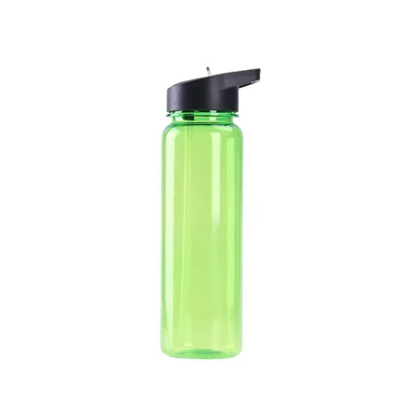 Sport Portable Clear Water Bottle With Flip Straw