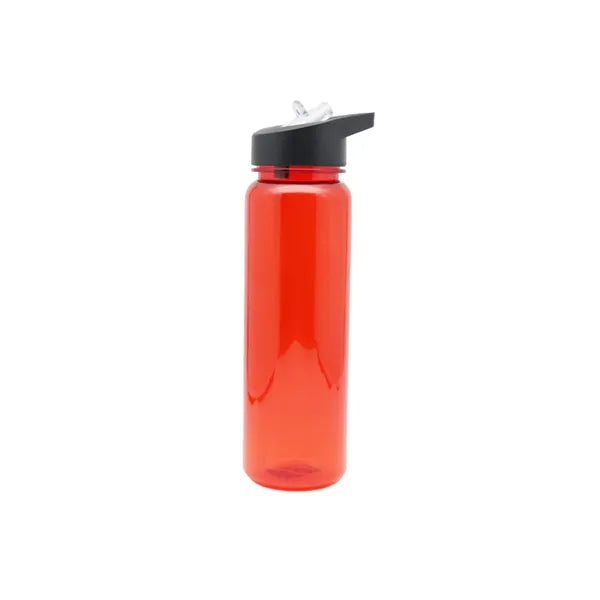 Sport Portable Clear Water Bottle With Flip Straw