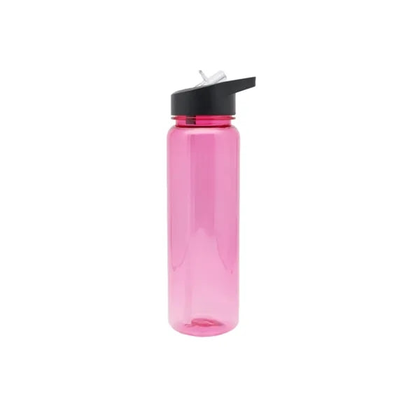 Sport Portable Clear Water Bottle With Flip Straw