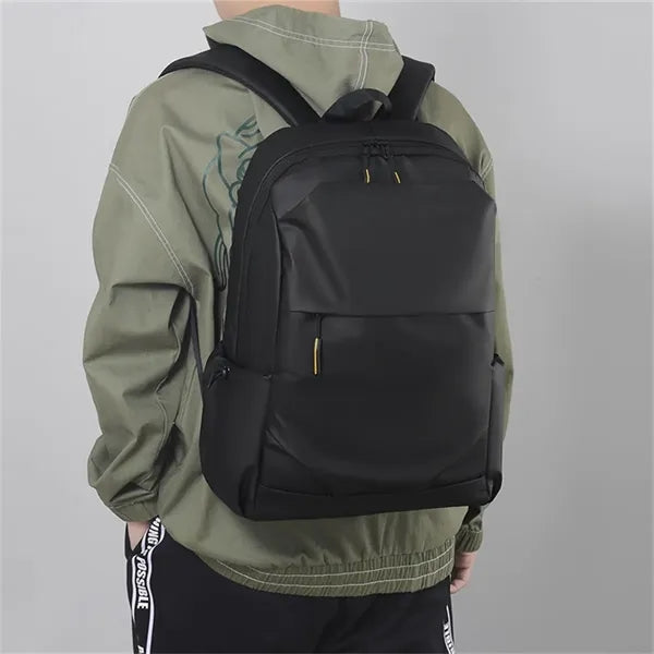 Waterproof Backpack Classical Basic Bag Black Gray