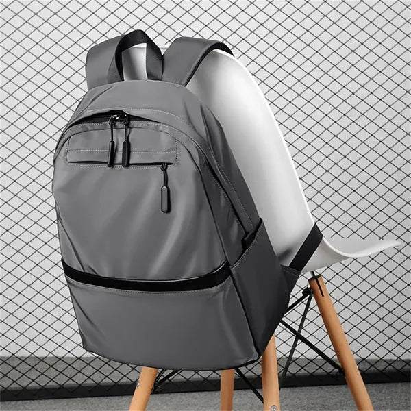 Waterproof Backpack Classical Basic Bag Black Blue Gray