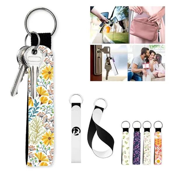 Full Color Sublimated Neoprene Wrist Keychain
