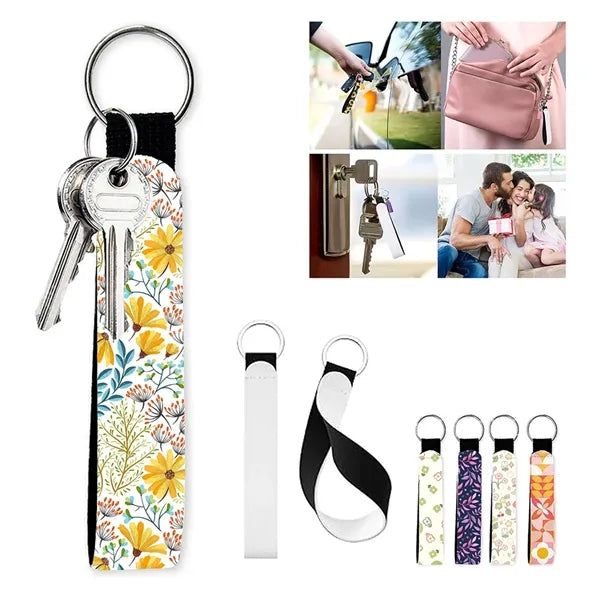 Full Color Sublimated Neoprene Wrist Keychain
