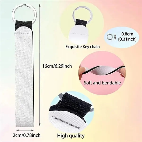 Full Color Sublimated Neoprene Wrist Keychain