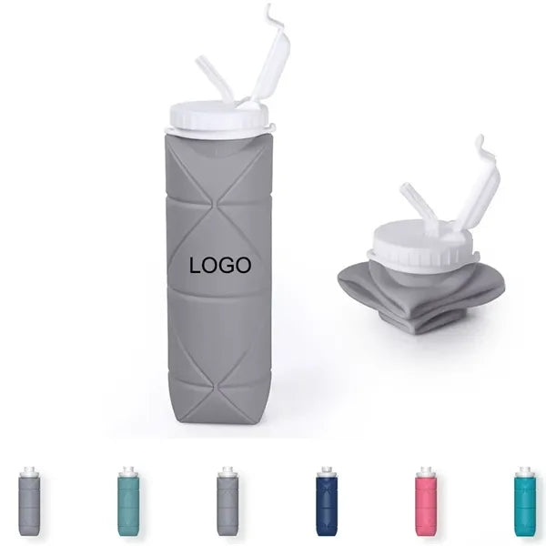 Collapsible Silicone Water Bottles With Straw