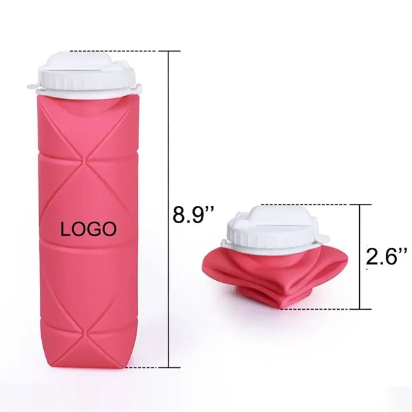 Collapsible Silicone Water Bottles With Straw