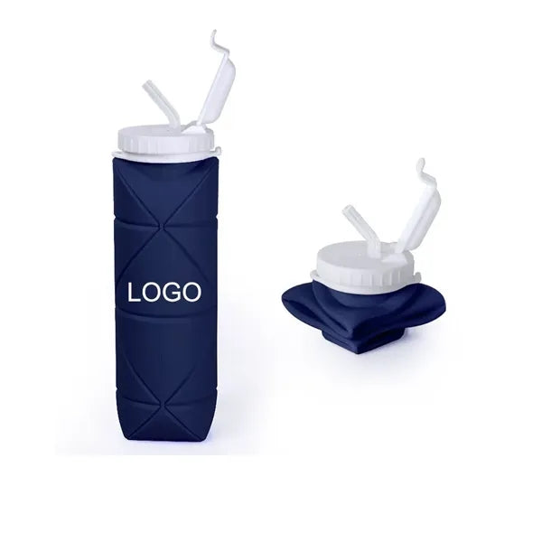 Collapsible Silicone Water Bottles With Straw