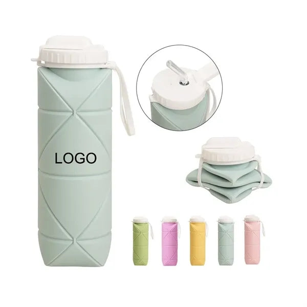 Collapsible Silicone Water Bottles With Straw