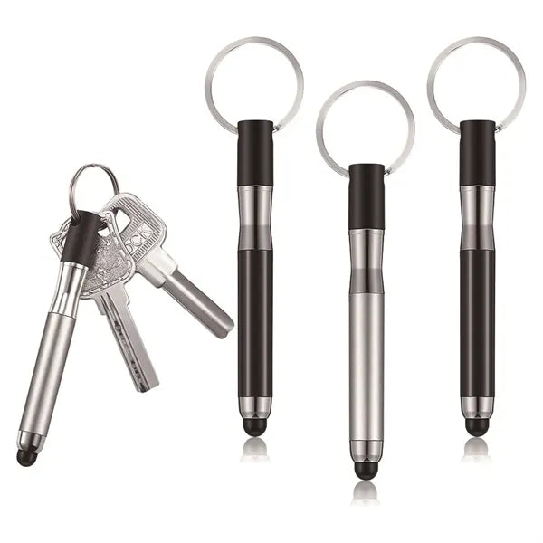 3-in-1 Mini Touchscreen Stylus Pen Keychain