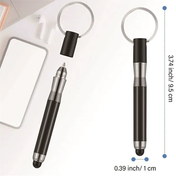 3-in-1 Mini Touchscreen Stylus Pen Keychain