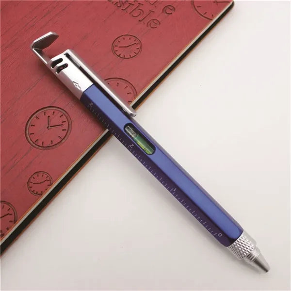 6 in 1 Multitool Pen With Ruler Phone Holder Level Gauge
