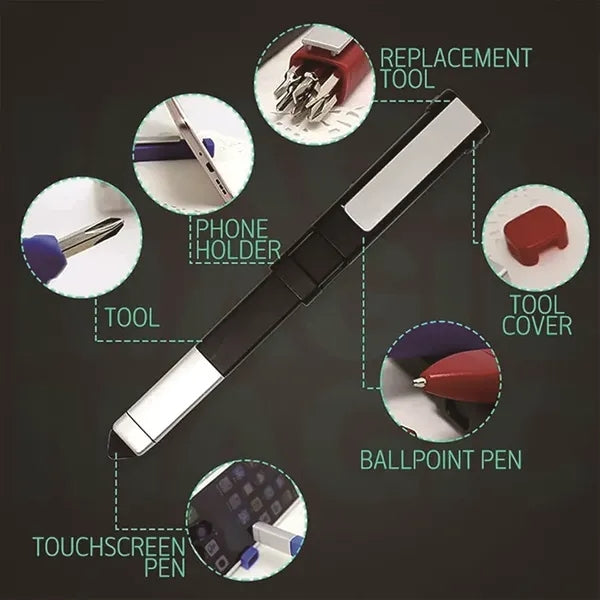 Multi-function 4 in 1 Tech Tool Pen With Phone Stand