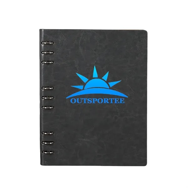 B5 PU Leather 9 Hole Loose Leaf Notebook