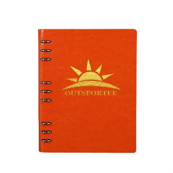 B5 PU Leather 9 Hole Loose Leaf Notebook