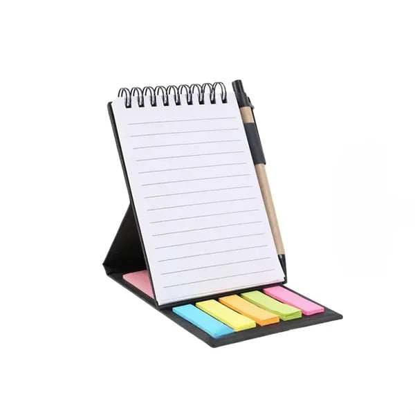 Mini Spiral Lined Notebook with Pen & Sticky Notes