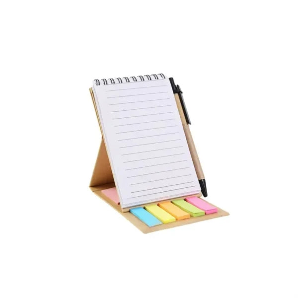 Mini Spiral Lined Notebook with Pen & Sticky Notes