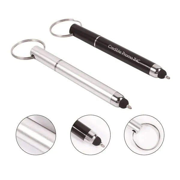 2-in-1 Mini Stylus Keychain Touch Screen Pen