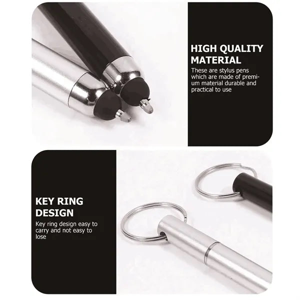 2-in-1 Mini Stylus Keychain Touch Screen Pen