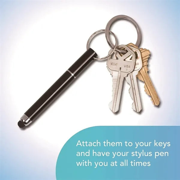 2-in-1 Mini Stylus Keychain Touch Screen Pen