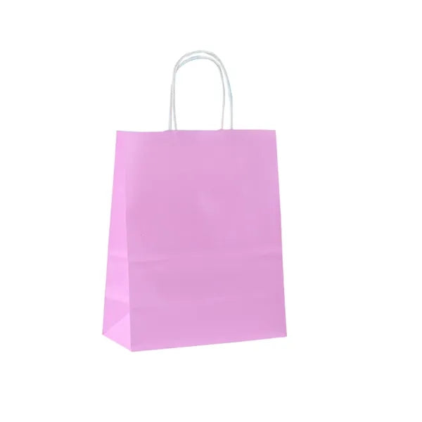 Kraft Paper Gift Bag With Foldable Bottom And Handles