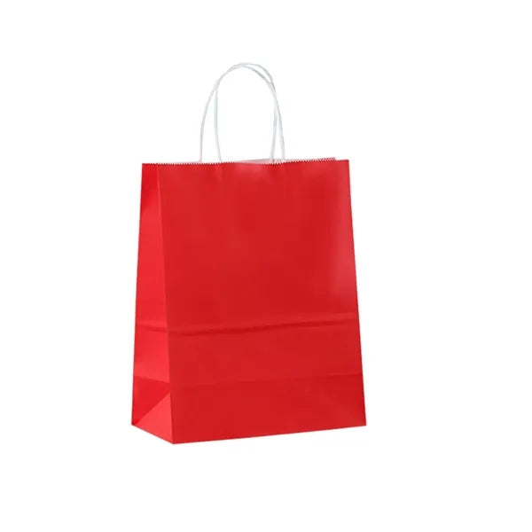 Kraft Paper Gift Bag With Foldable Bottom And Handles