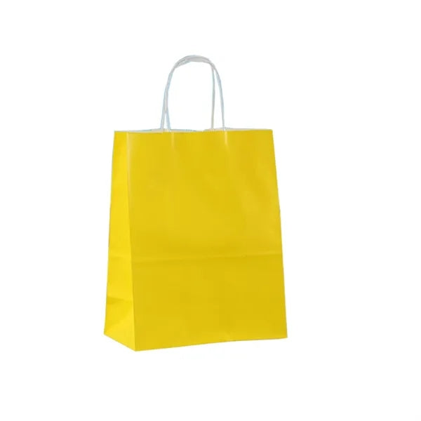 Kraft Paper Gift Bag With Foldable Bottom And Handles