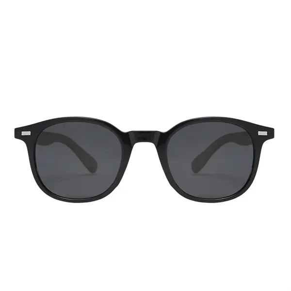 Protection Sunglasses with Wood Grain Leg Rivet Design