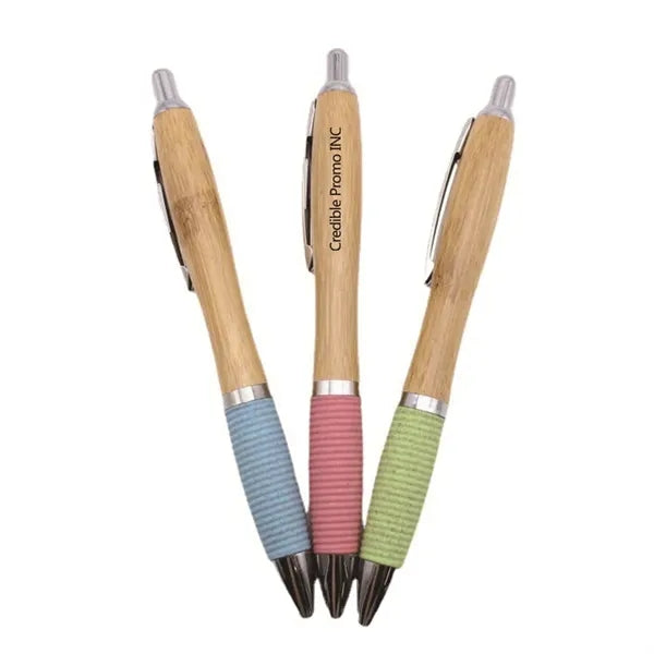 Retractable Wheat Straw Bamboo Ballpoint Pen