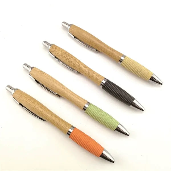Retractable Wheat Straw Bamboo Ballpoint Pen