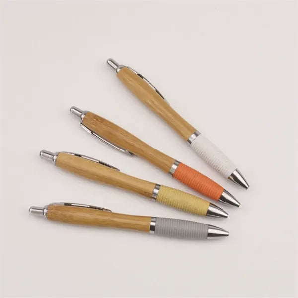 Retractable Wheat Straw Bamboo Ballpoint Pen