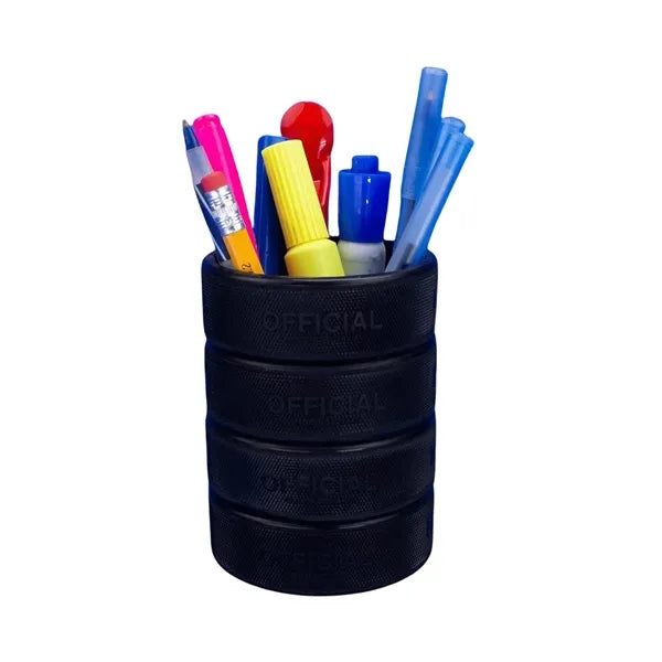 12oz Beer Cooler Made From 4 Real Ice Hockey Pucks