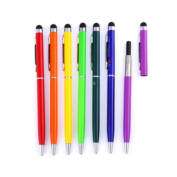 Slim Engraved Metal Stylus Ballpoint Pens