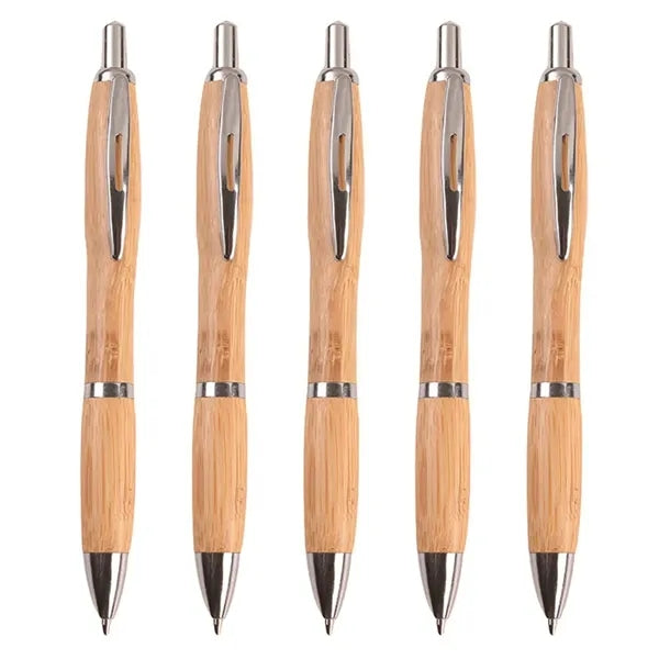 Retractable Natural Bamboo Ballpoint Pen