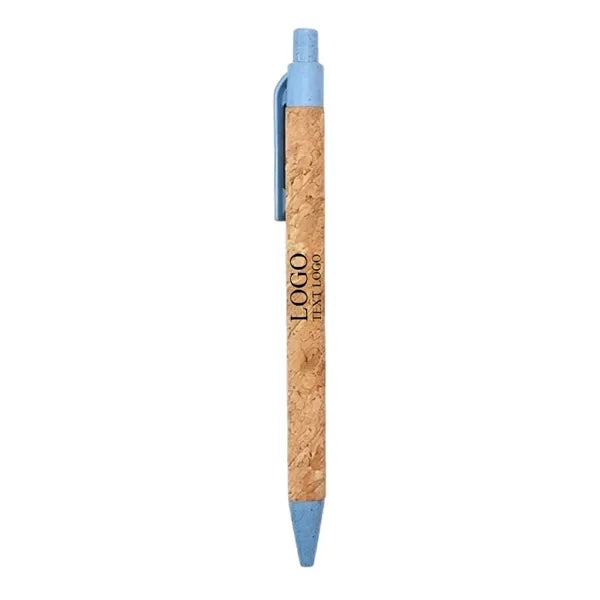 Wheat straw cork tube ballpoint pen