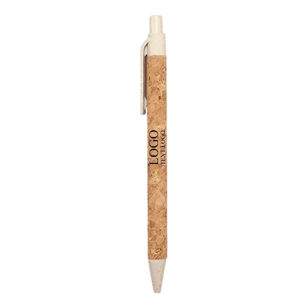 Wheat straw cork tube ballpoint pen