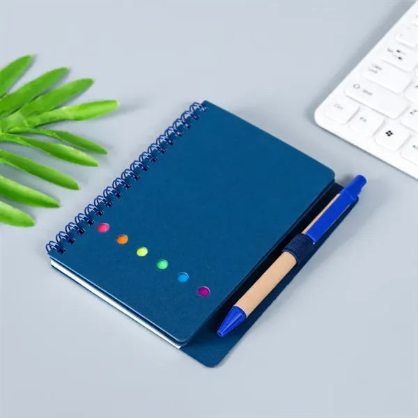 Recycled Paper Notebook Set with Pen
