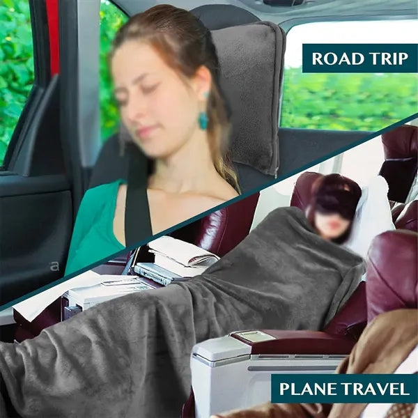 Multifunctional Soft Comfortable Warm Pillow Travel Blanket