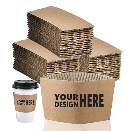 Kraft Paper Advertising Cup Cover Sleeve