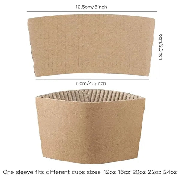 Kraft Paper Advertising Cup Cover Sleeve