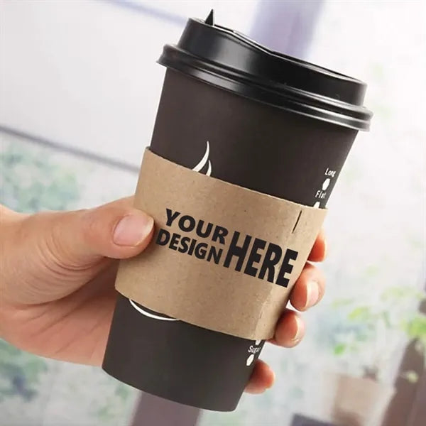 Kraft Paper Advertising Cup Cover Sleeve