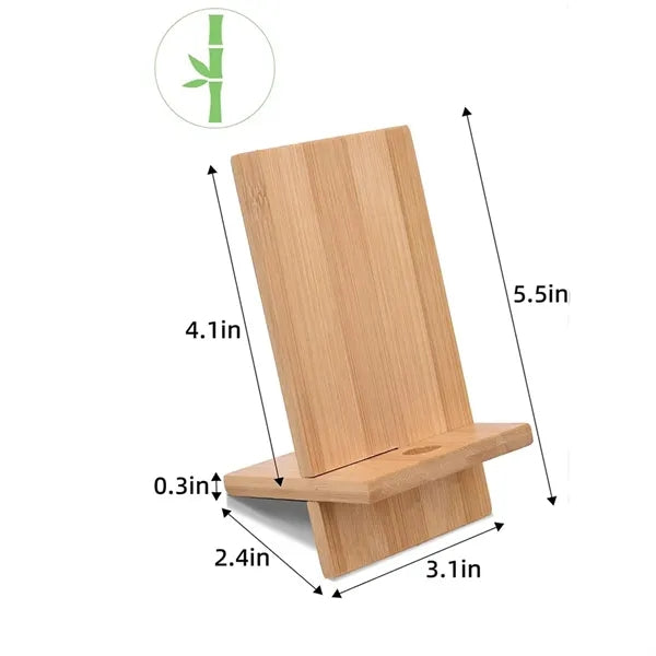 Bamboo Wood Vertical Wireless Charger