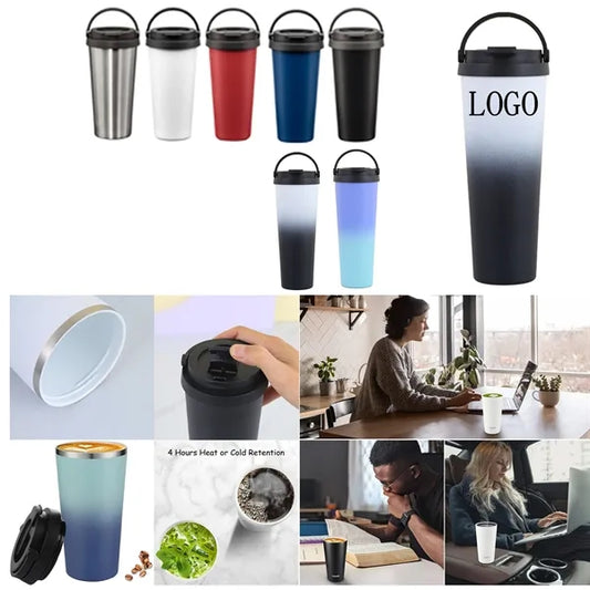 Insulated Double Wall Vacuum Travel Mug with Handle - 25 oz