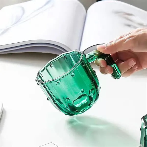 8oz 4pcs Cactus Glass Water Cup Set