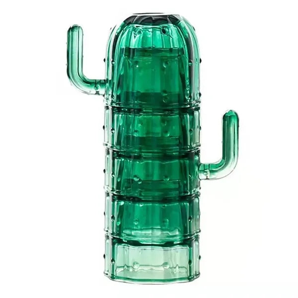 8oz 4pcs Cactus Glass Water Cup Set