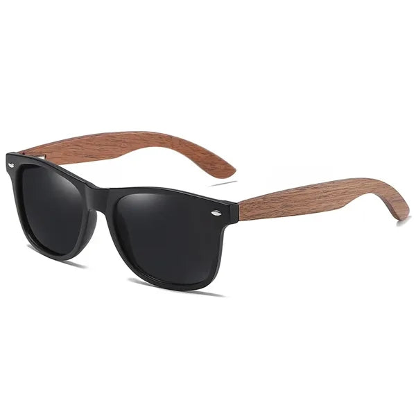 Polarized Lenses Wood Frame Sunglasses for Men
