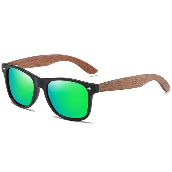 Polarized Lenses Wood Frame Sunglasses for Men