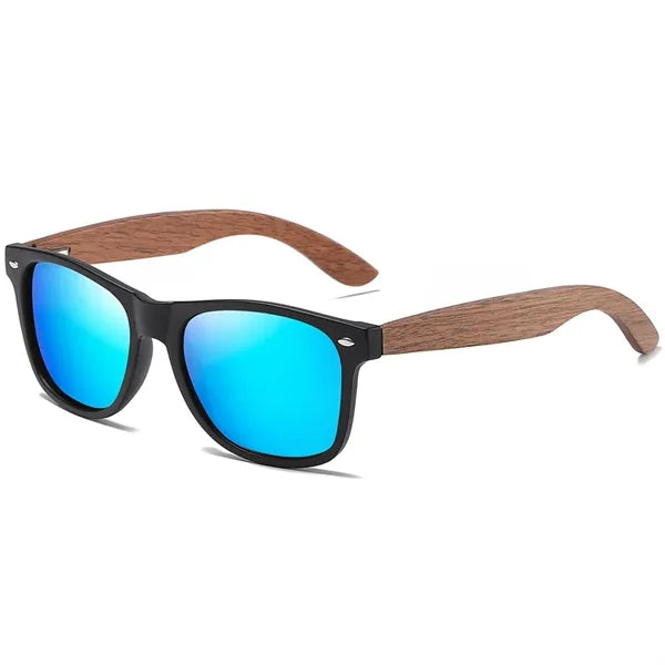 Polarized Lenses Wood Frame Sunglasses for Men