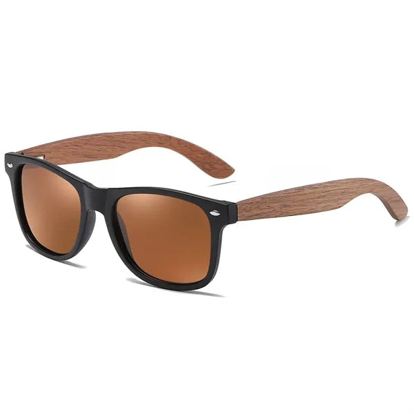 Polarized Lenses Wood Frame Sunglasses for Men