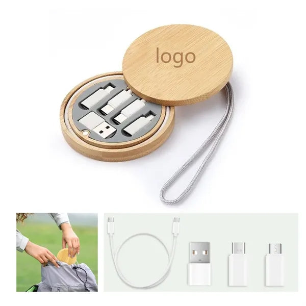 6 in 1 Bamboo Box Cable Management Clip