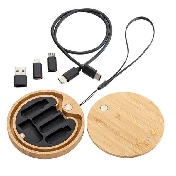 6 in 1 Bamboo Box Cable Management Clip